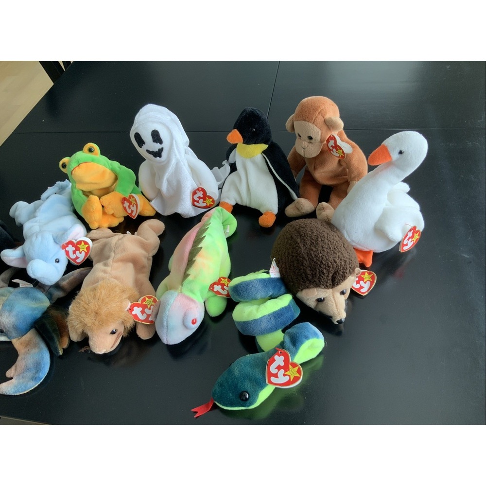 Ty Beanie Baby Lot 12 Prickles Gracie Sheets Bongo Smoothie Roary Etc